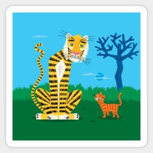 The Tiger and The Tom Cat Sticker